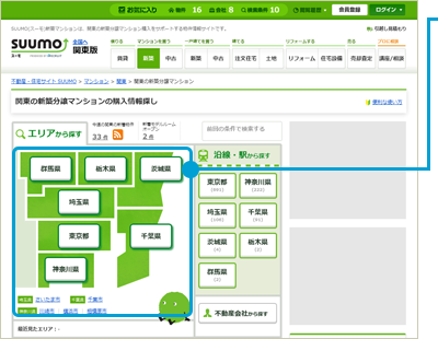 例)新築マンション 関東トップページ